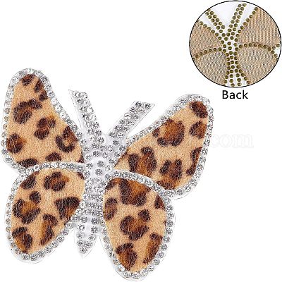 Хрустальные стразы утюг на тканевых заплатках DIY-FG0001-37-1