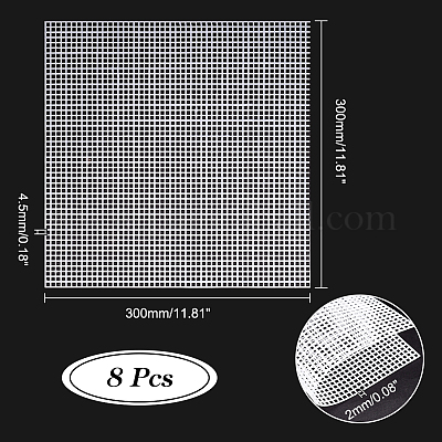 Пластиковые листы холста сетки&nbsp;AJEW-WH0413-62B-1
