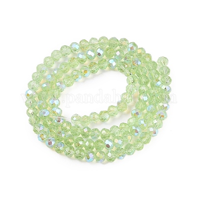 Стеклянные бусины с гальваническим покрытием  EGLA-A044-T3mm-L09-1