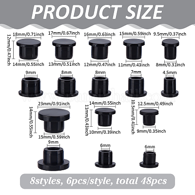 48 шт. 8-х видов силиконовых заглушек FIND-FG0004-54B-1