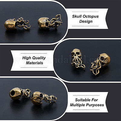 2 шт. латунные европейские бусины KK-FH0007-06AB-1