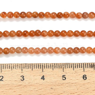 Натуральный красный авантюрин бисер нитей G-Z116-A24-3mm-1