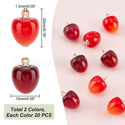 40шт 2 цвета пластиковые подвески KY-PH0001-64-1