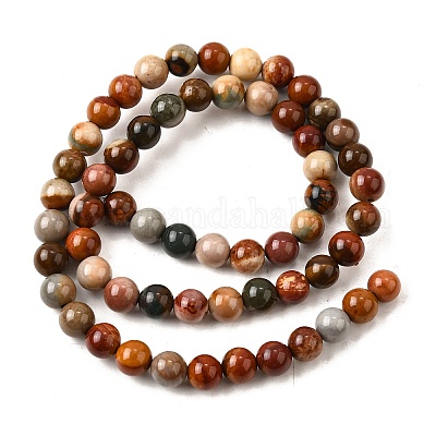 Естественного изображения яшмы бисер нитей G-S390-07-6mm-1