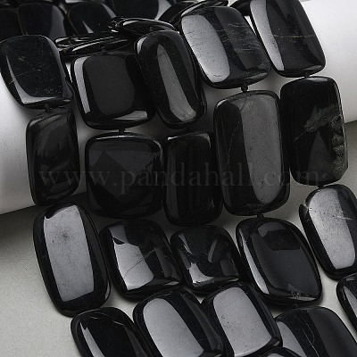 Натуральный черный камень бисер нитей&nbsp;G-L650-C01-01-1