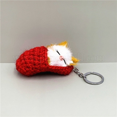 Süßer schläfriger Katzen-Schlüsselanhänger&nbsp;PW-WG7B277-01-1