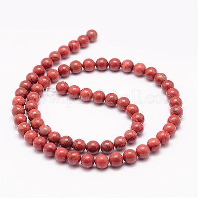 Natürliche rote Jaspis Perle Stränge&nbsp;G-K153-B19-6mm-1