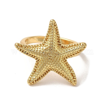 Латунные кольца для манжет с покрытием стойки для женщин RJEW-G325-04A-G-1