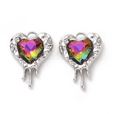 Стеклянные подвески из сплава с покрытием стойки FIND-I037-21P-02-1