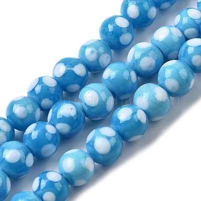 Бусины лэмпворк  LAMP-D002-8mm-01G-1