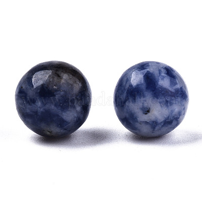 Натуральные синие пятна яшмы G-R483-08-8mm-1