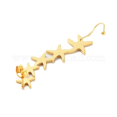 Серьги-манжеты из нержавеющей стали 304 для девушек и женщин в подарок EJEW-B042-03G-A-1