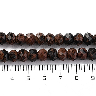Натурального красного дерева обсидиана бисер нитей G-K380-A15-01-1
