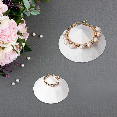 2 шт. 2 стиля держатель для ювелирных изделий в форме ромба из гипса DJEW-OC0001-37-1