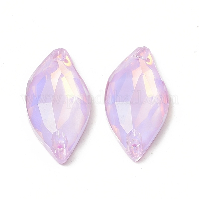 Эффект мокко форма листа пришить на стразах GLAA-A024-02-1