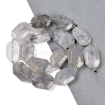 Естественный облачно кварц бисер пряди G-B125-P27-01-1