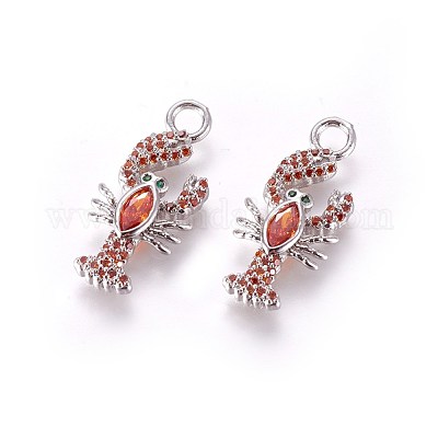 Латунные микро проложить кубического циркония подвески ZIRC-L075-25A-P-1