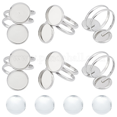 Набор для самостоятельного изготовления пустого куполообразного пальца DIY-SC0021-12-1