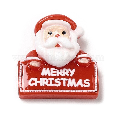 Кабошоны из непрозрачной смолы с рождественской тематикой RESI-E043-01C-1