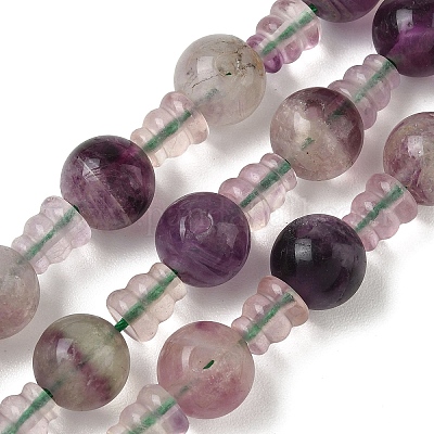 Grosshandel Strnge aus natrlichen Fluorit-Guru-Perlen mit einem Loch -  De.PandaHall.com
