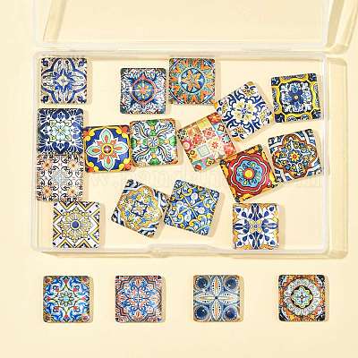 1 пакетик стеклянных кабошонов GGLA-FS0001-19A-1