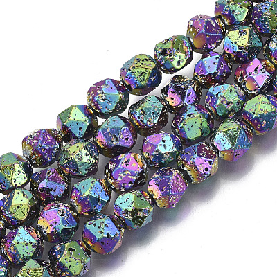 Гальванические бусины из натуральной лавы G-S352-31B-A-1