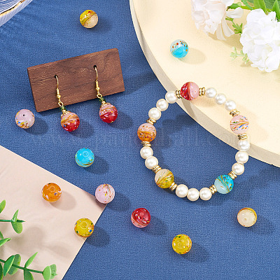 30шт 5 цвета бусины лэмпворк ручной работы LAMP-TA0001-51-1