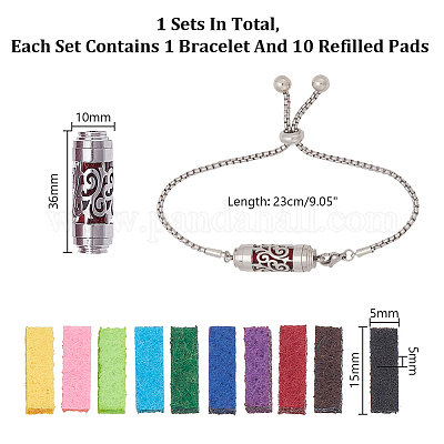 Браслеты-слайдеры из нержавеющей стали BJEW-WH0016-75B-1