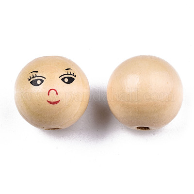 Незавершенные бусы из натурального дерева WOOD-T019-31-A-18mm-1