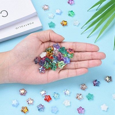 Гальванические бусины из чешского стекла&nbsp;LS-X-LAMP-D180-19-1