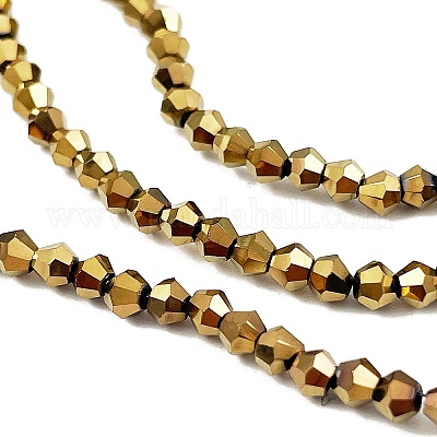 Прозрачные стеклянные бусины гальваническим пряди X-EGLA-A039-T3mm-UA11-1