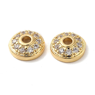 Латунные микро проложить кубического циркония бисером конус KK-E068-VF847-2-1