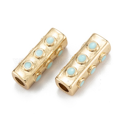 Настоящие позолоченные бусины из латуни 18k KK-A155-22G-1