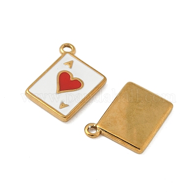 Подвески из нержавеющей стали 304 с эмалью STAS-V015-45G-1