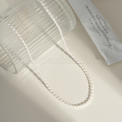 Элегантные ожерелья из бусин с имитацией жемчуга во французском стиле с цепочками из нержавеющей стали для женщин BJ9351-1