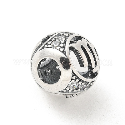 Латунные прозрачные фианиты европейские бусины FIND-M049-01AS-11-1