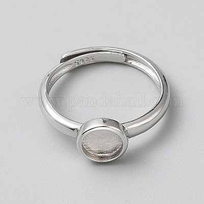 925 verstellbarer Ring aus Sterlingsilber.&nbsp;DIY-WH0888-141P-01-1