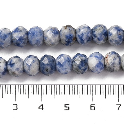 Натуральное синее пятно нитки из бисера яшмы&nbsp;G-K380-A02-01-1