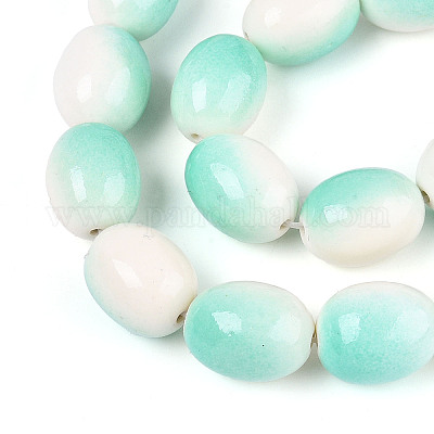 С напылением окрашенные синтетические бирюзовые бусинки TURQ-T004-15A-1