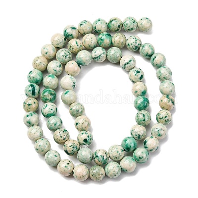 Нити из натурального окрашенного мрамора G-P593-6mm-01-1