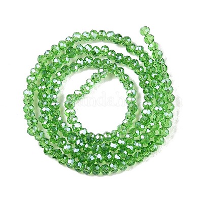 Стеклянные бусины с гальваническим покрытием  EGLA-A044-T1mm-A11-1