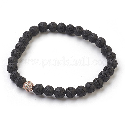 Wholesale Natural Lava Rock Beads Stretch Bracelets 