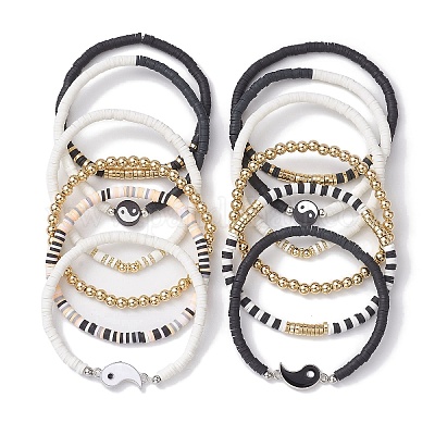 12 шт. браслеты из полимерной глины BJEW-JB10227-1