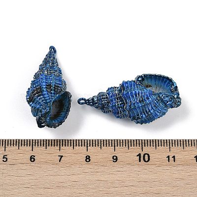 Покрашенные брызги естественные спиральные подвески раковины SHEL-K006-50A-1