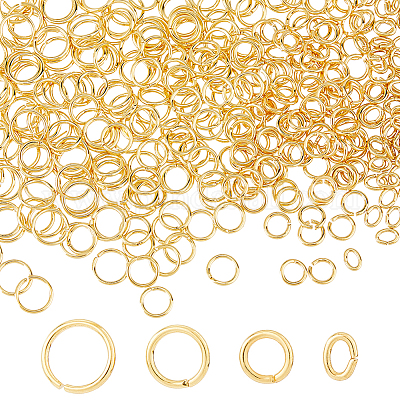 400 шт. 4 стиля латунных открытых соединительных колец KK-HS0015-12-1