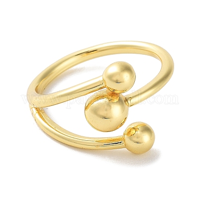 Латунные открытые манжеты для женщин RJEW-E292-14G-1