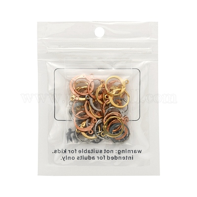 30 шт. 3 стиля ионного покрытия (IP) 316l хирургическая нержавеющая сталь фурнитура для сережек с застежкой-рычагом STAS-FS0001-18M-1