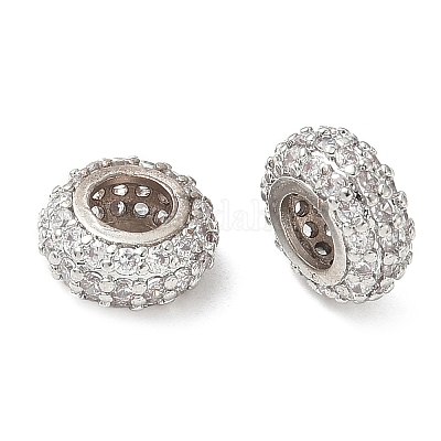 Латунные микро проложить Цирконий Европейский бисером KK-A254-03B-P-1