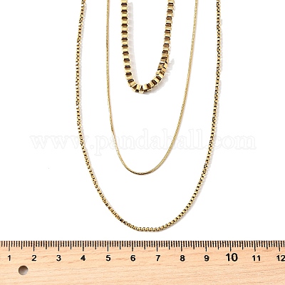 Женские однослойные ожерелья из нержавеющей стали 304 NJEW-V012-01G-1