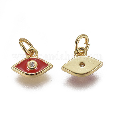 Латунные микро проложить кубического циркония подвески ZIRC-I026-04G-C-1